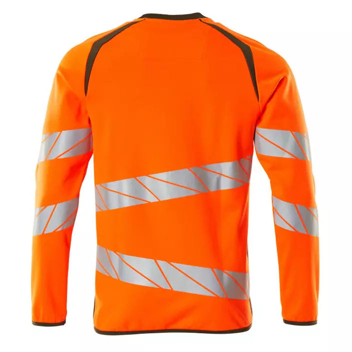 Mascot Accelerate Safe Sweatshirt, Hi-Vis Orange/Moosgrün, large image number 1