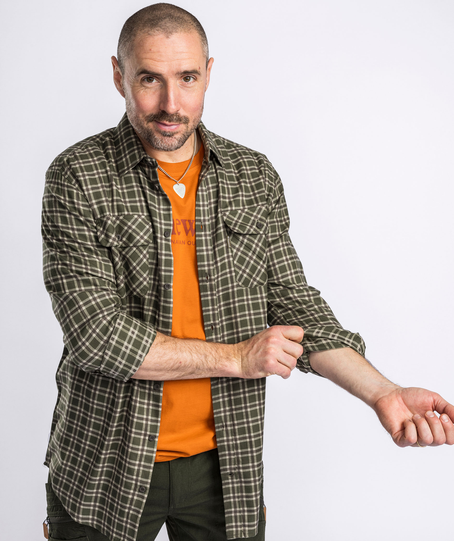 Pinewood Lappland skjorte med uld, Moss Green/Light Khaki, large image number 11