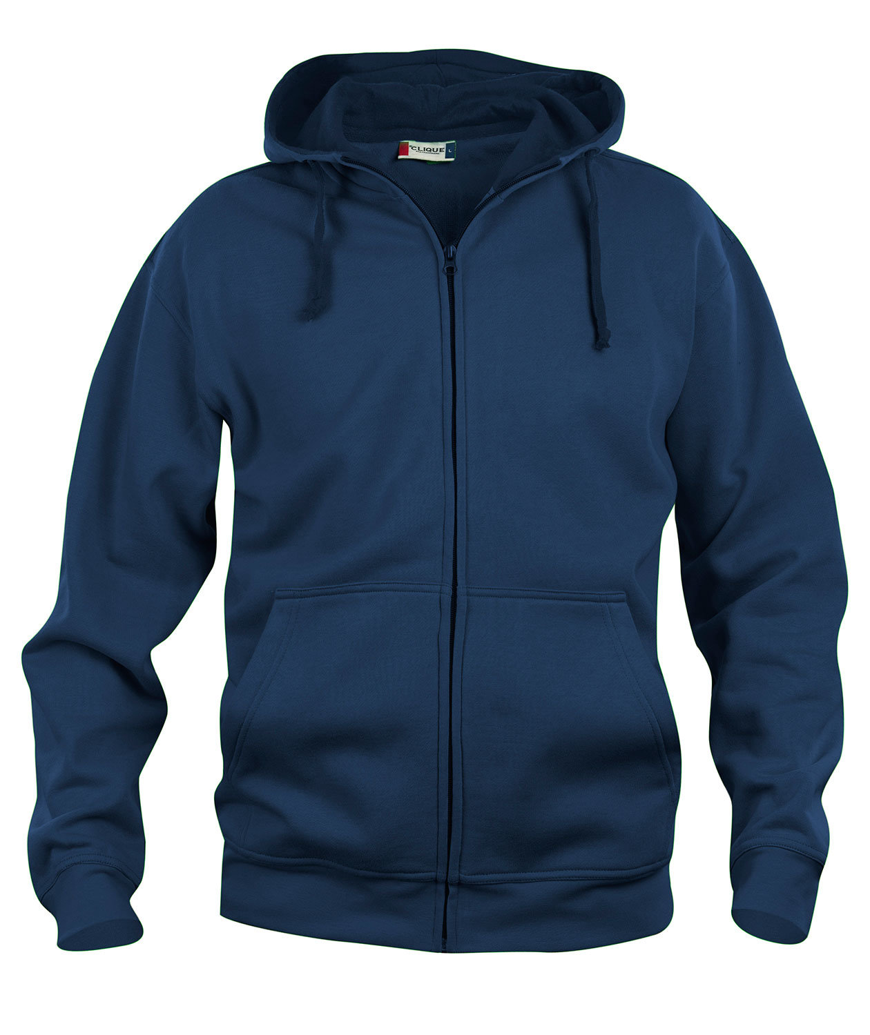 Clique Basic Hoody hoodie with full zipper, Dark navy, Dark navy, swatch