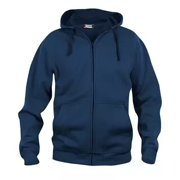Clique Basic Hoody Full Zip hoodie med blixtlås, Mörk marinblå