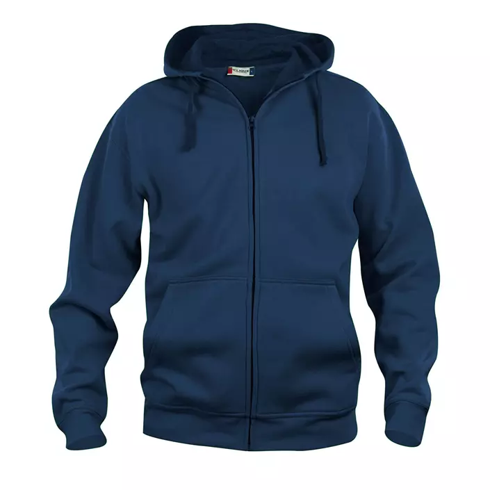 Clique Basic Hoody Full Zip hoodie med blixtlås, Mörk marinblå, large image number 0