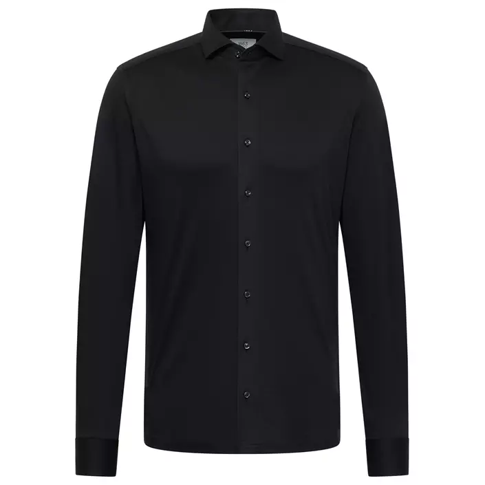 Eterna Soft Tailoring Jersey Slim fit skjorte, Black, large image number 0