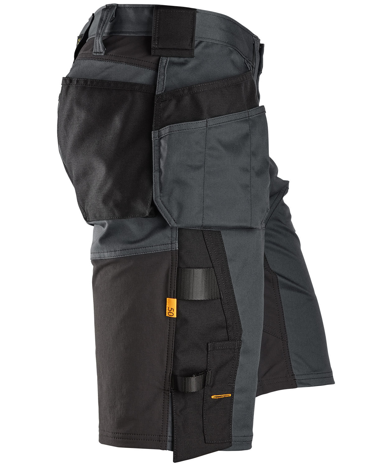 Snickers AllroundWork craftsman shorts 6151, Steel Grey/Black, large image number 4
