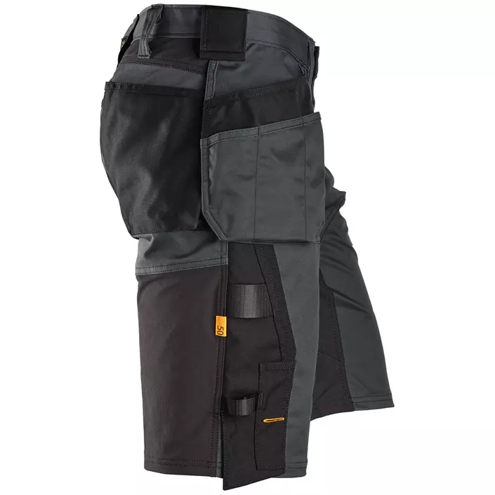 Snickers AllroundWork craftsman shorts 6151, Steel Grey/Black, large image number 3