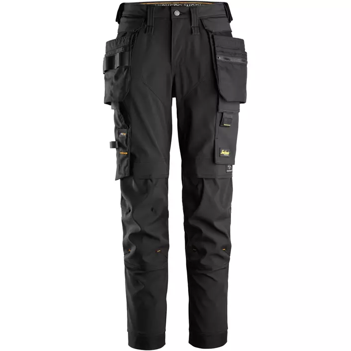 Snickers AllroundWork hantverksbyxa 6775 full stretch dam, Black, large image number 0