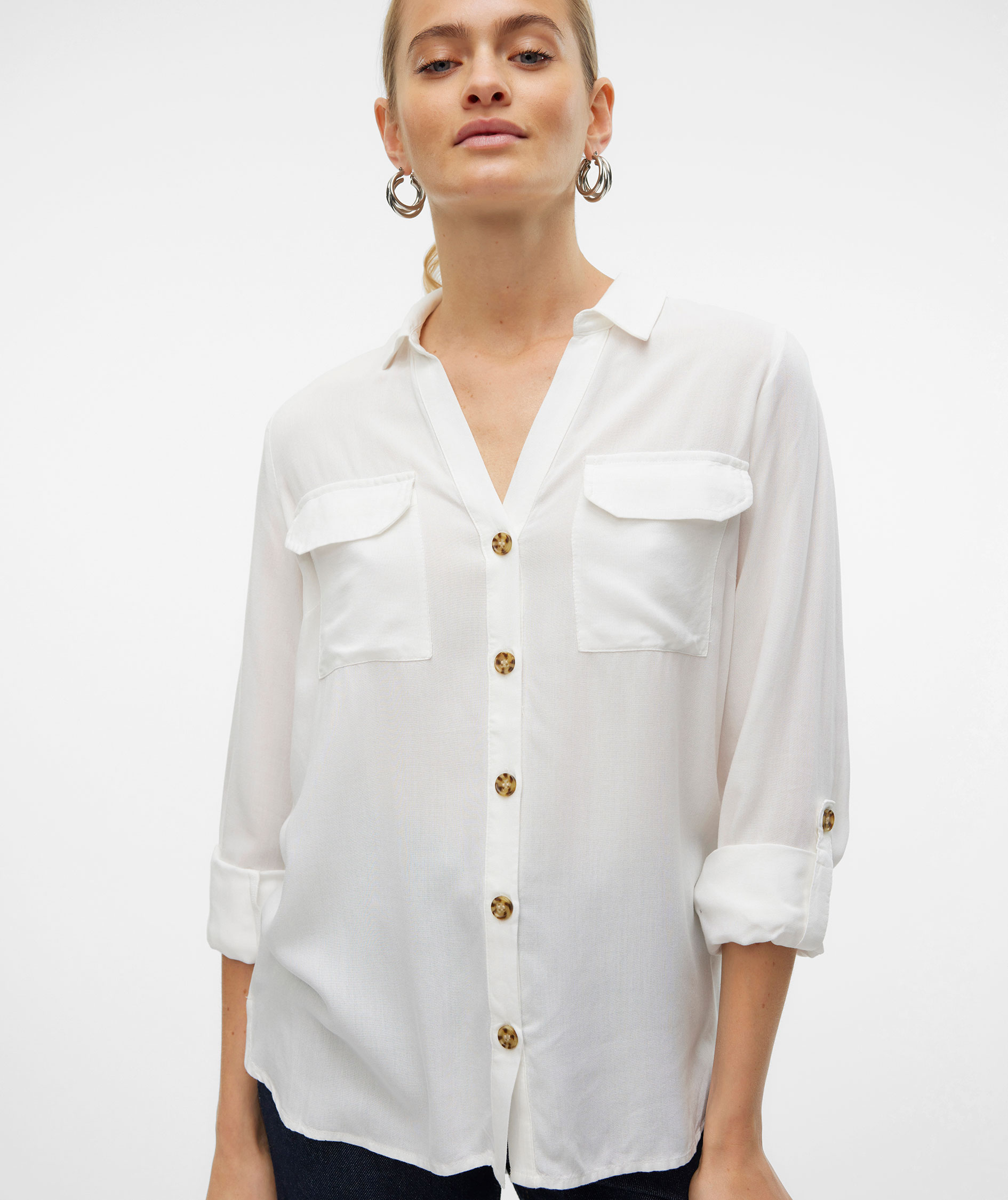 Vero Moda VMBUMPY women's shirt, Snow White, large image number 3