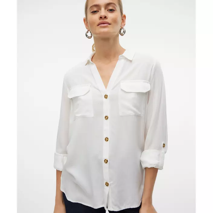 Vero Moda VMBUMPY skjorta dam, Snow White, large image number 3