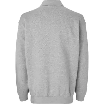 ID Game long-sleeved Polo Sweatshirt, Grey Melange