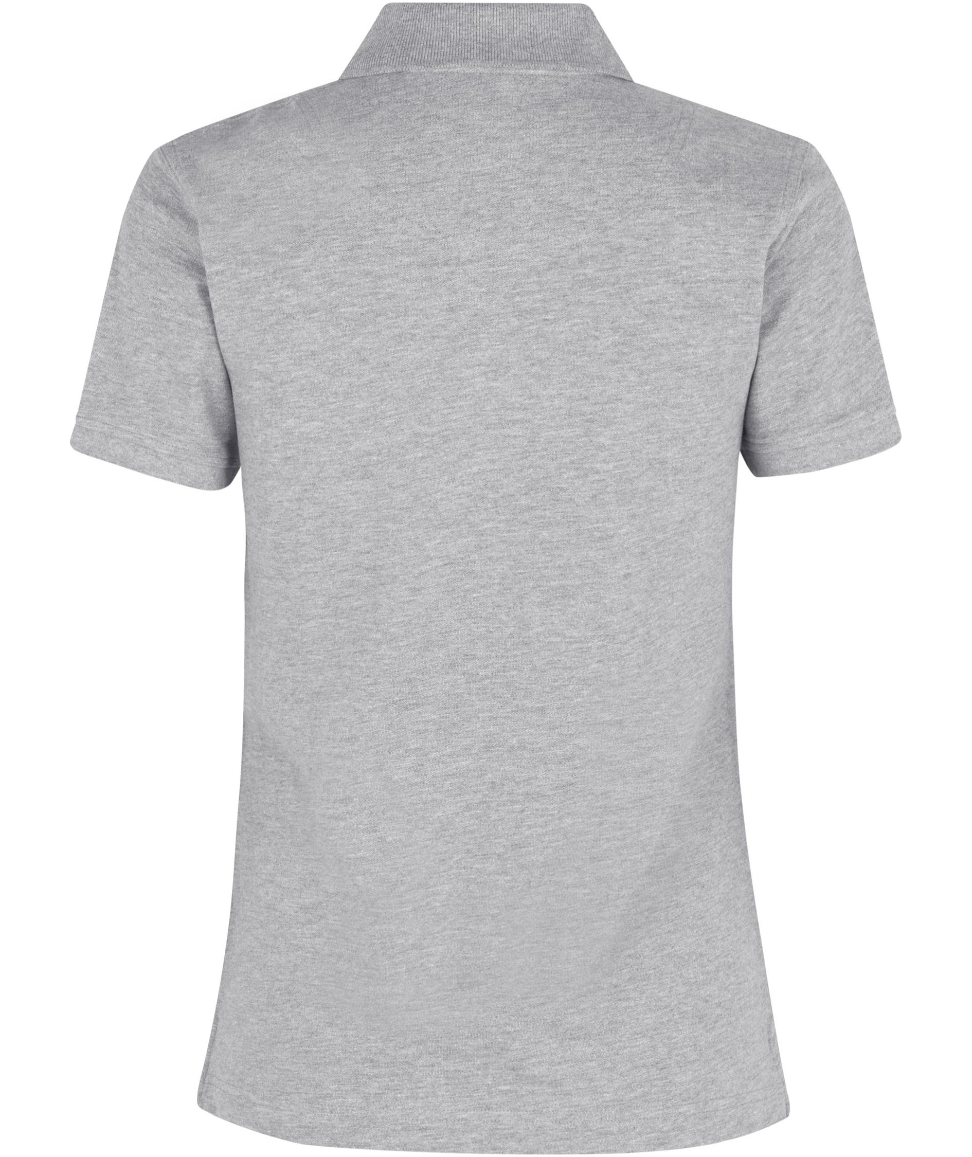ID Damen Poloshirt mit Stretch, Grau Melange