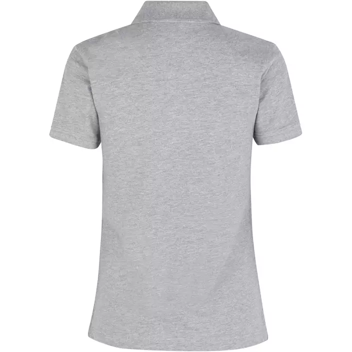 ID dame Pique Polo T-shirt med stretch, Grå Melange, large image number 1