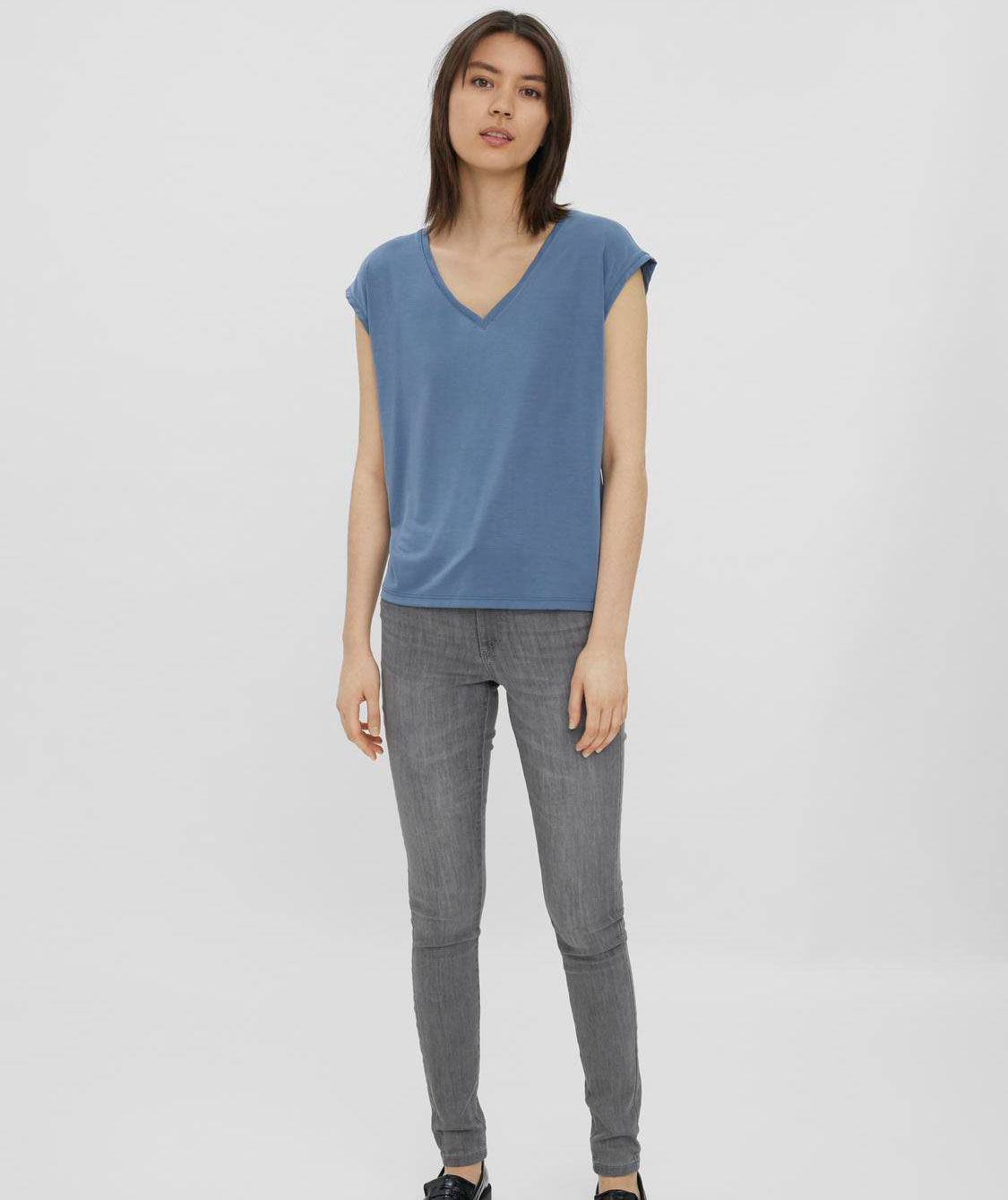 Vero Moda VMFILLI women's T-shirt, China Blue, large image number 4
