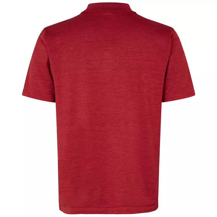 ID Active polo T-shirt, Mørk Rød Melange, large image number 1