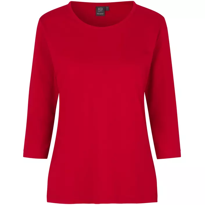 ID PRO Wear 3/4 sleeved women's T-shirt, Red, large image number 0