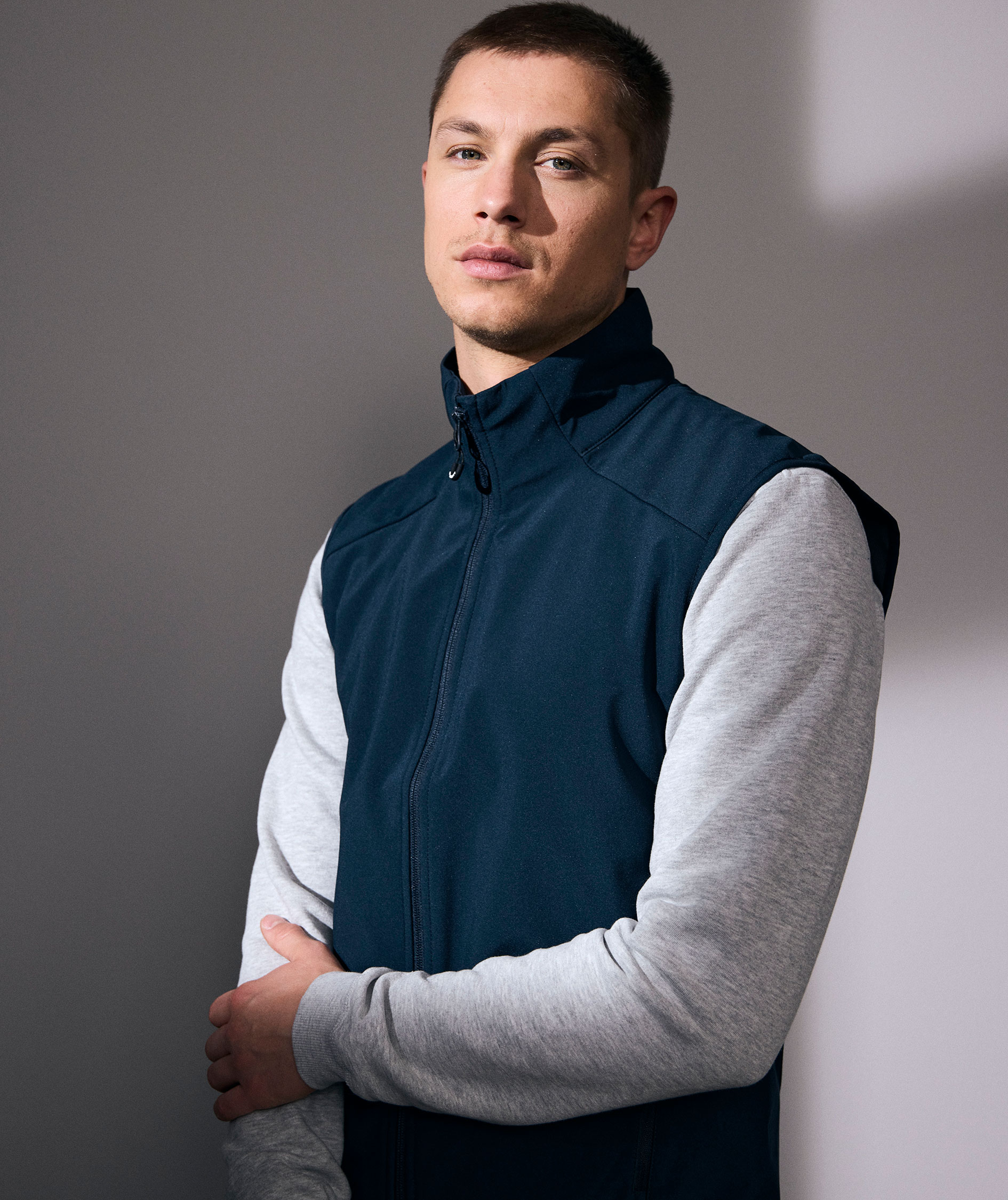 ID funktionel softshell vest, Navy, large image number 1