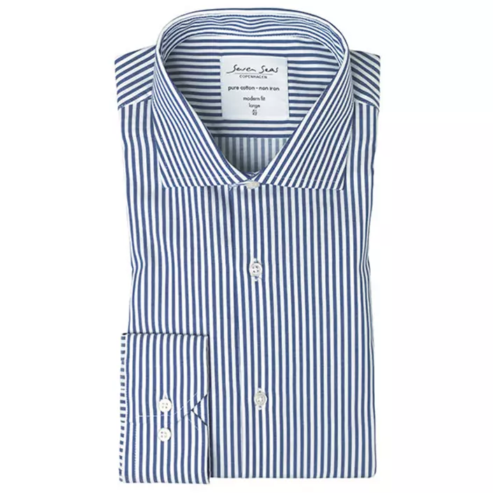 Seven Seas Kadet Modern fit skjorte, Navy, large image number 4