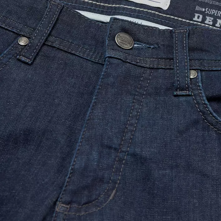 Sunwill långa denimshorts, Dark navy, large image number 3