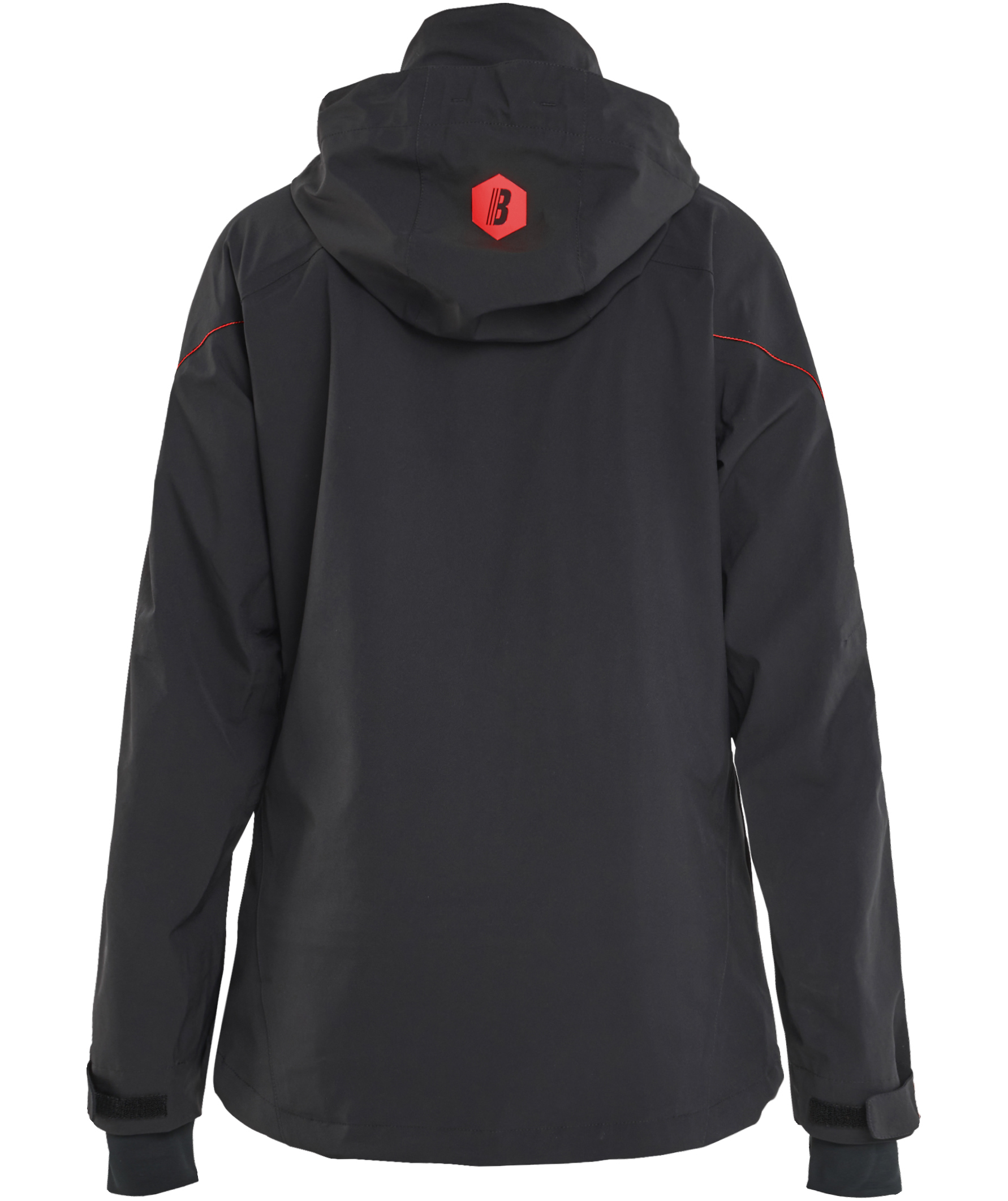 Bl&aring;kl&auml;der dame skaljakke full stretch, Sort/R&oslash;d, large image number 1