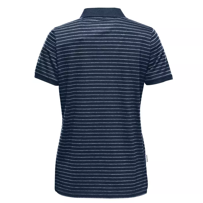 Stormtech Railtown dame polo T-skjorte, Marine/Hvit Stripete, large image number 2