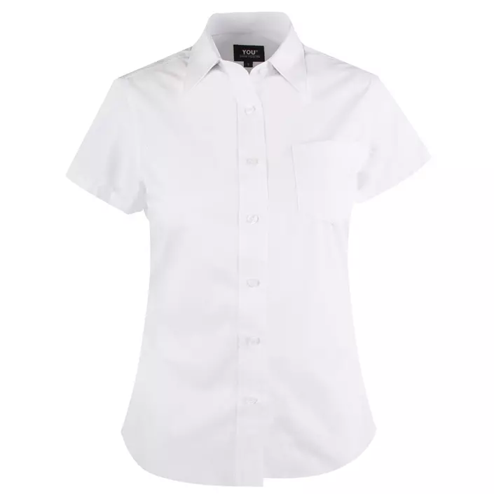 YOU Helena short-sleeved women's poplin shirt, White, large image number 0