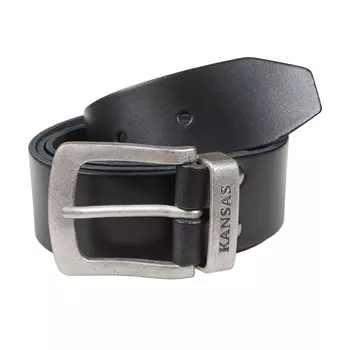 Kansas 9371 leather belt, Black