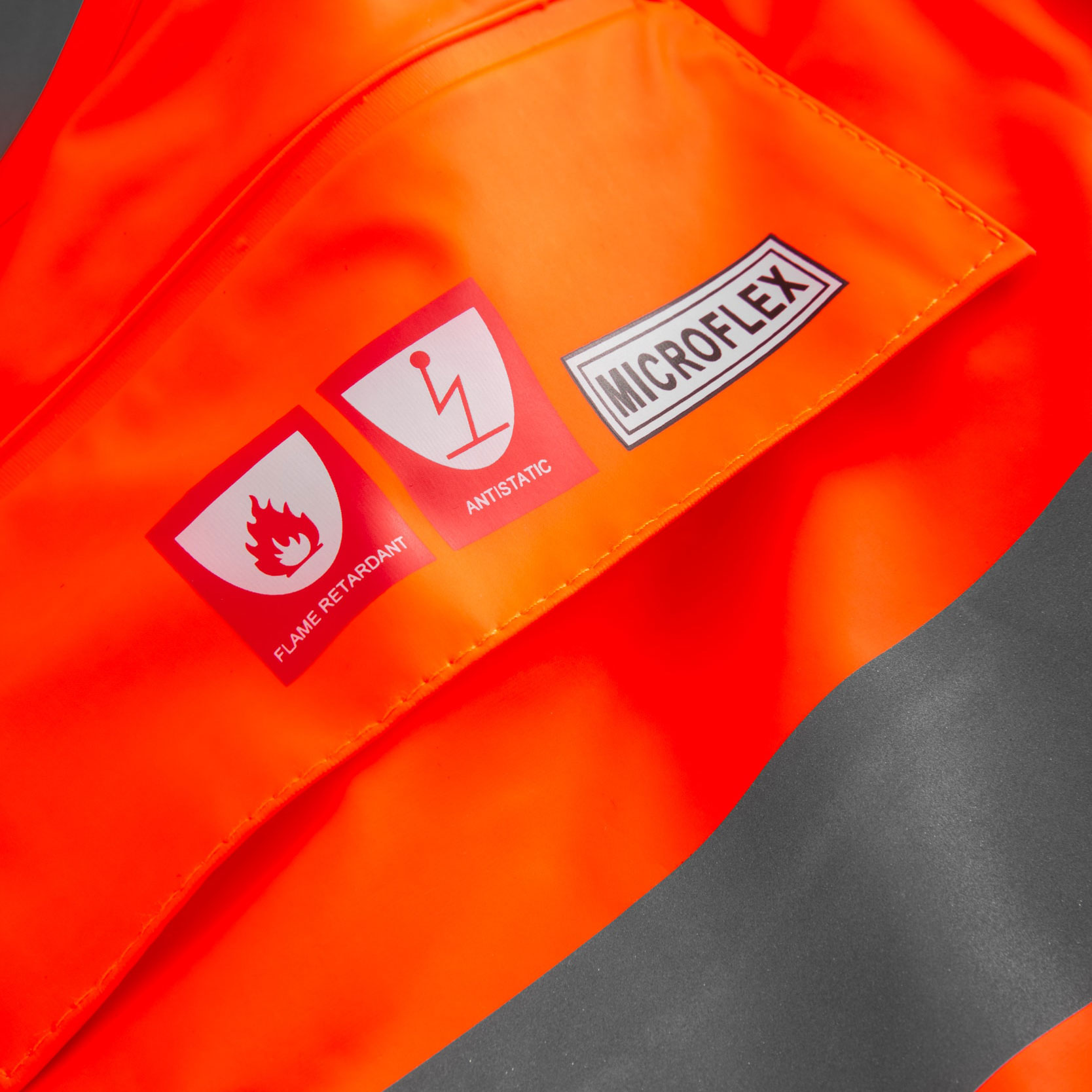 Lyngs&oslash;e Multinorm PU vinterjakke, Hi-vis Orange, large image number 4