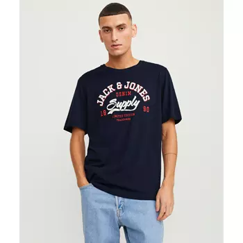 Jack & Jones JJELOGO T-skjorte, Navy Blazer
