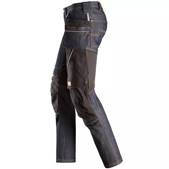 Snickers FlexiWork denim craftsman trousers 6955, Denim/Black, large image number 2
