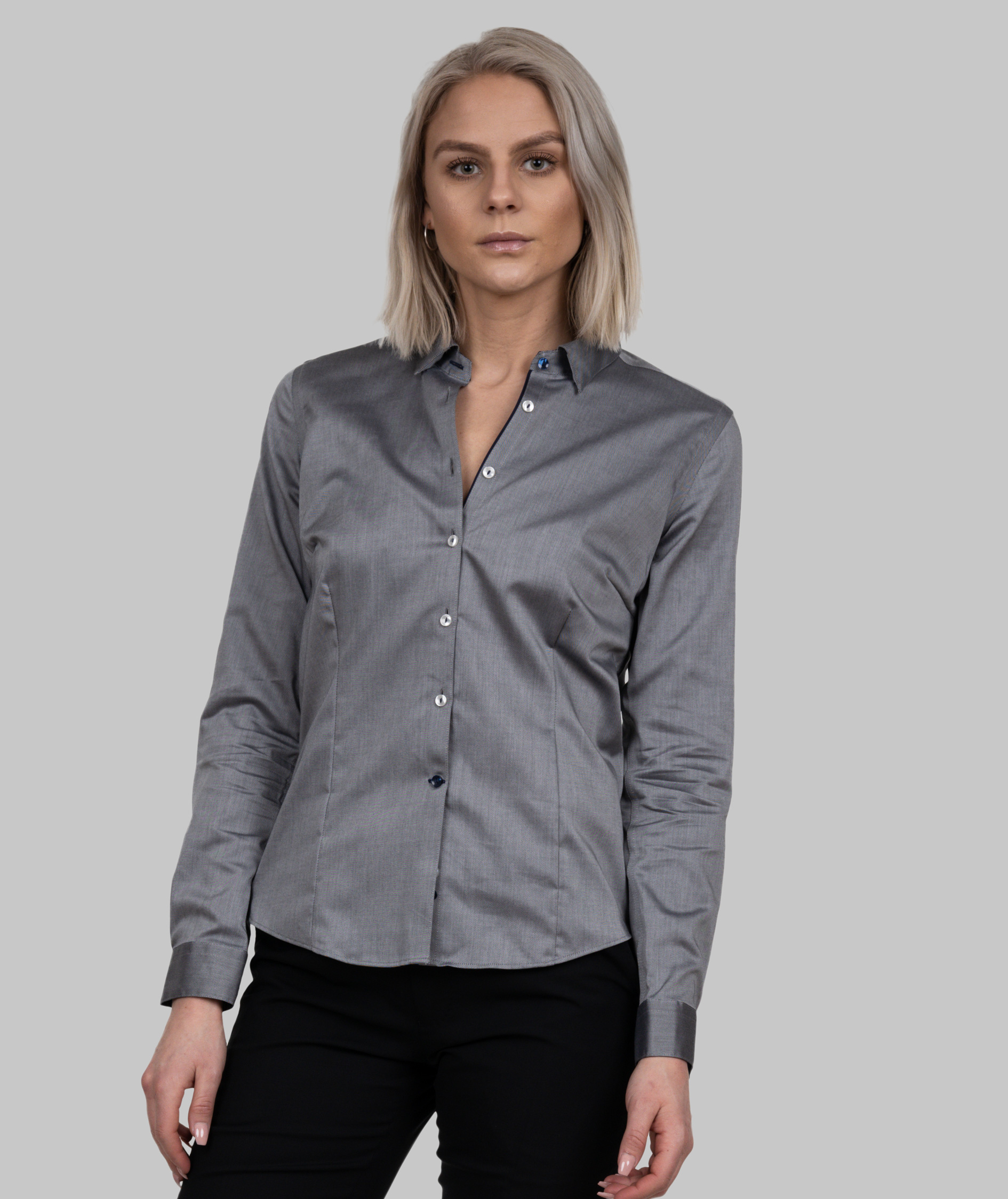 J. Harvest & Frost Twill Red Bow 122 lady fit shirt