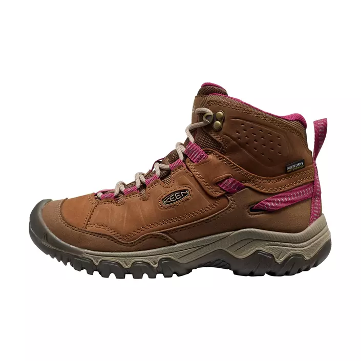 Keen Targhee IV Mid WP dame turstøvletter, Bison/Beaujolais, large image number 1