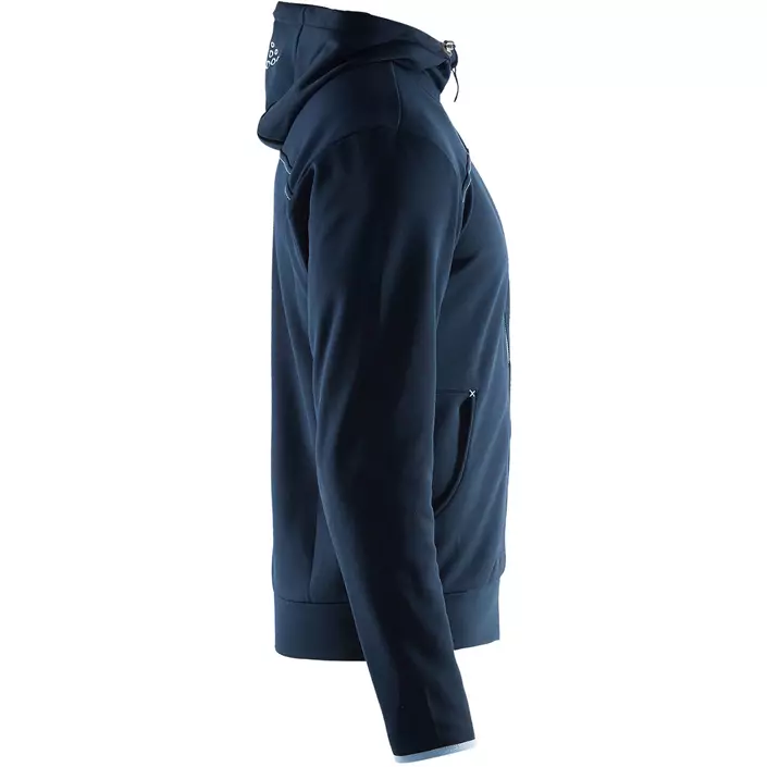 Craft Leisure hoodie med blixtlås, Mörk marinblå, large image number 3