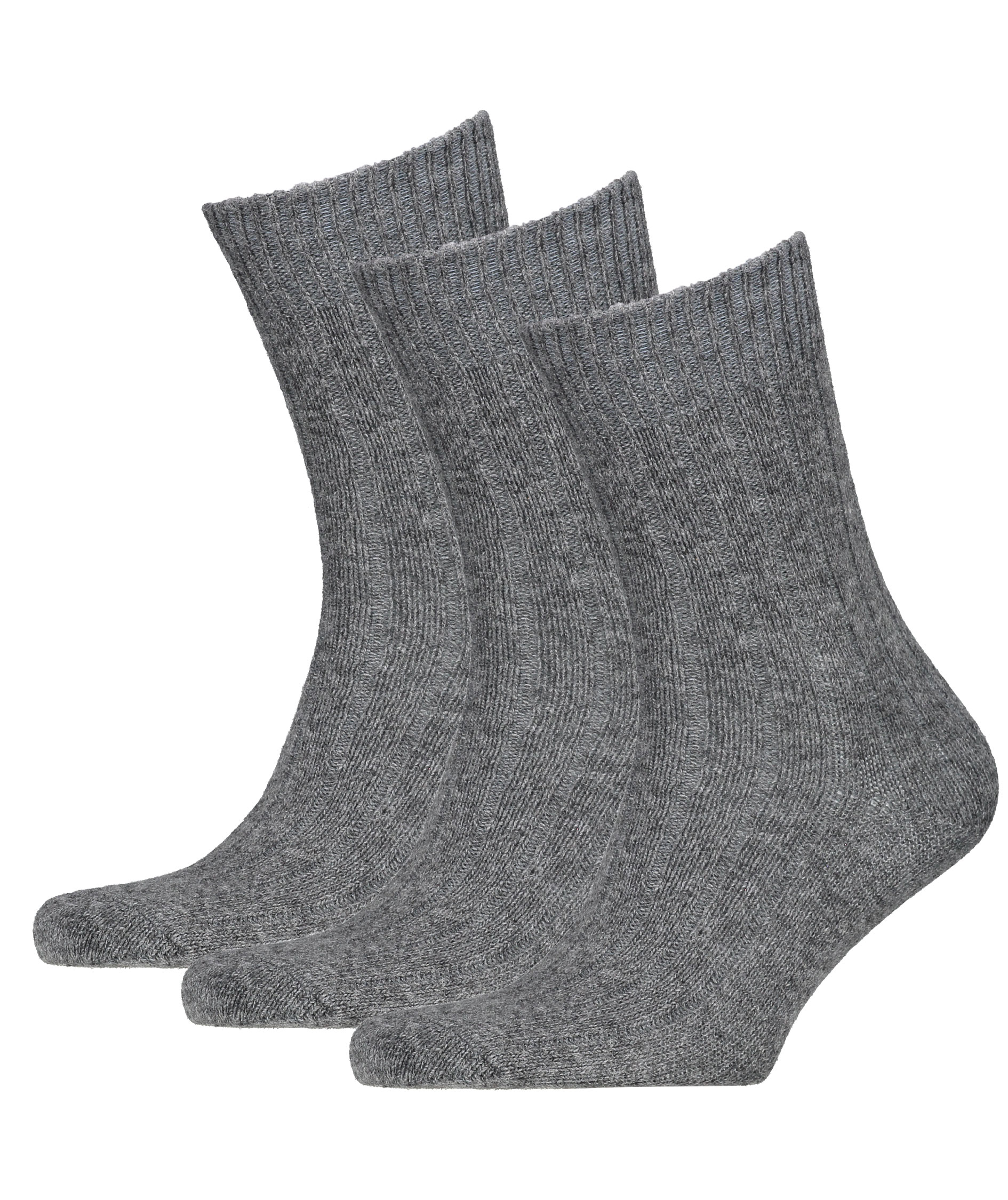 3-pak str&oslash;mper med merinould, Dark Grey, large image number 0