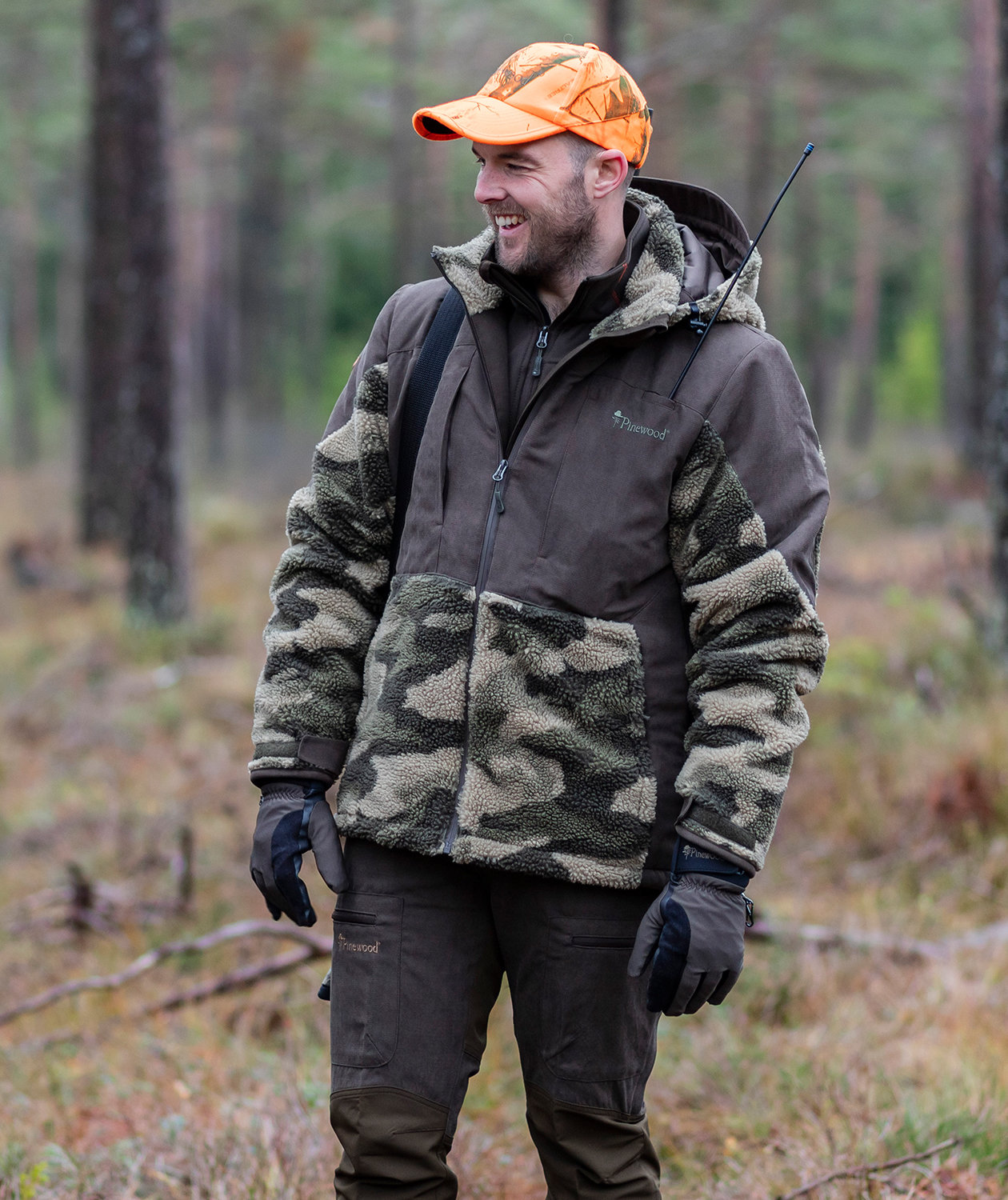 Pinewood Esbo Pile Camou  jakke, Green Jungle/Suede Brown