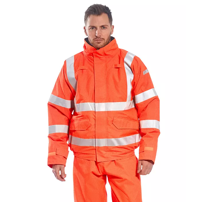 Portwest BizFlame pilot jacket, Hi-vis Orange, large image number 1