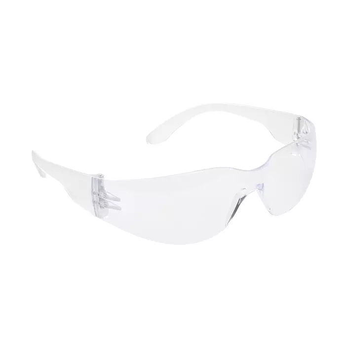 Portwest PW32 wrap around safety goggles, Clear, Clear, large image number 0