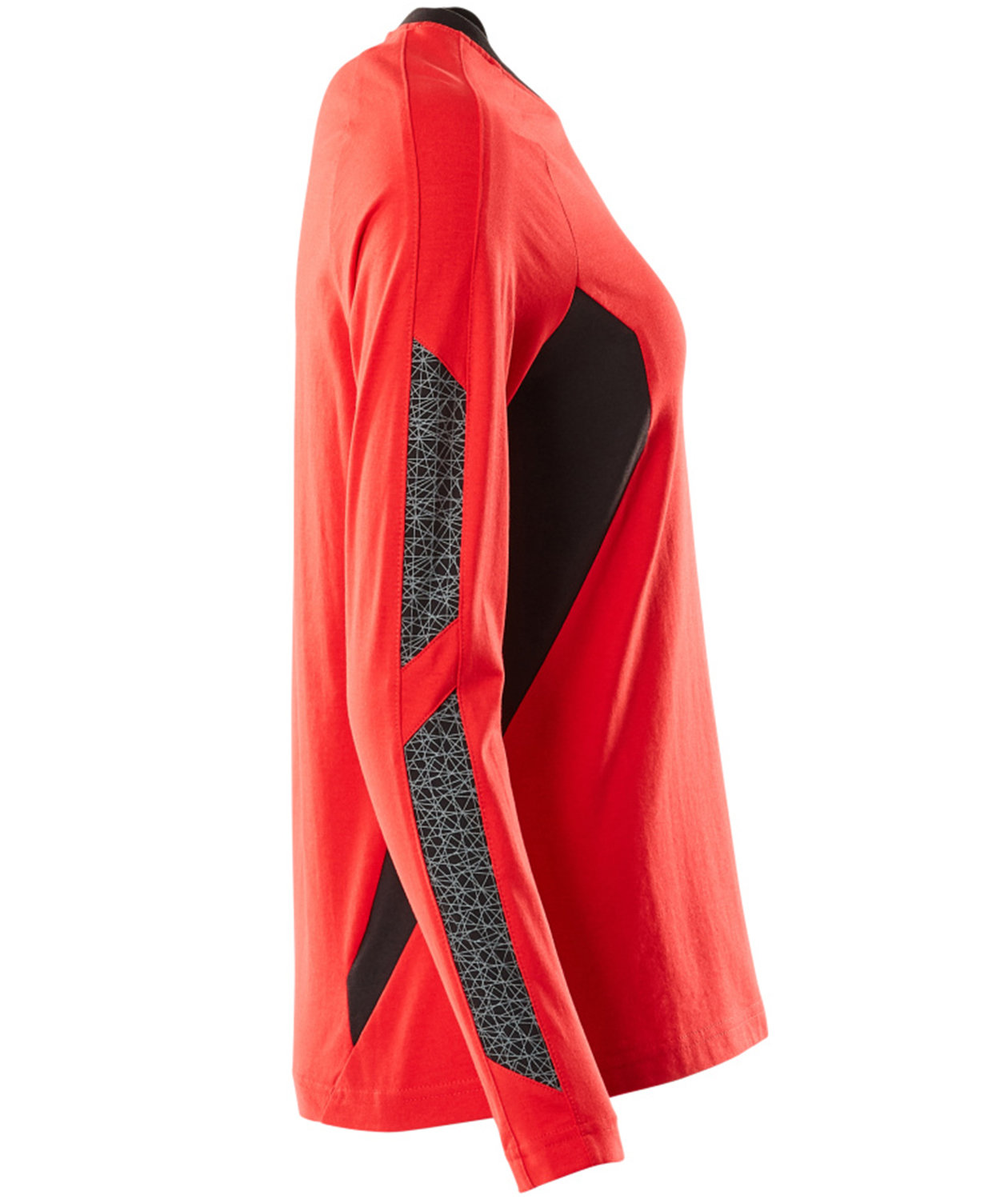 Mascot Accelerate lang&aelig;rmet dame T-shirt, Signalr&oslash;d/sort, large image number 2