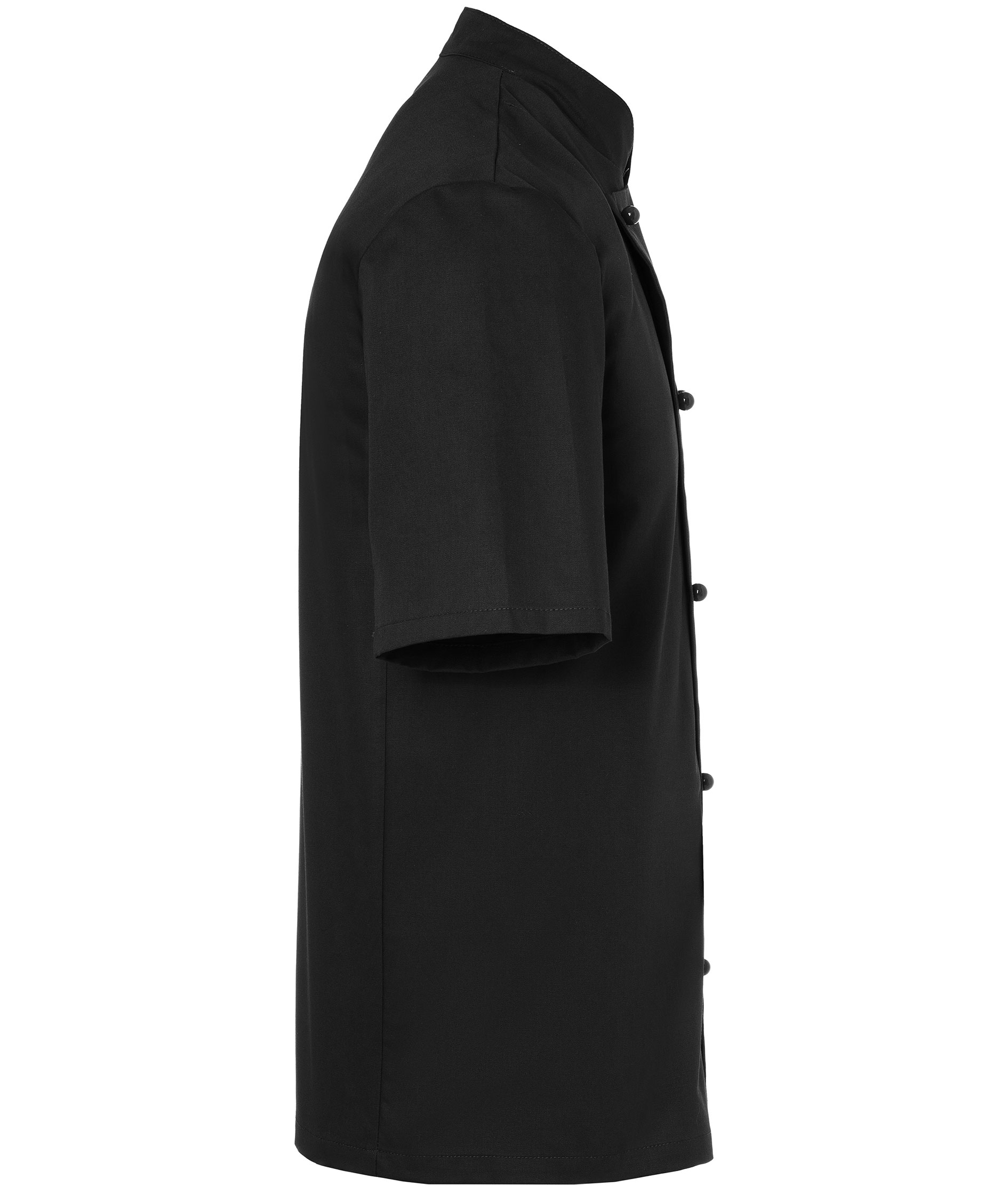 Karlowsky Lennert short-sleeved chefs jacket without buttons, Black, large image number 3