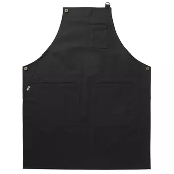 Segers bib apron with pockets, Black