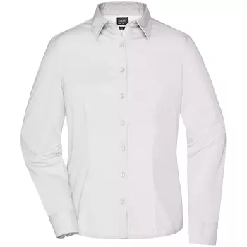 James & Nicholson modern fit Damen Hemd, Weiß