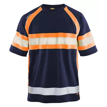 Blåkläder T-shirt, Marine/Hi-Vis Orange