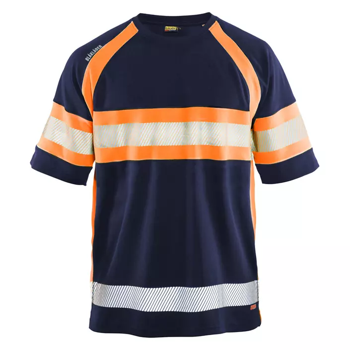 Blåkläder T-shirt, Marine/Hi-Vis Orange, large image number 0
