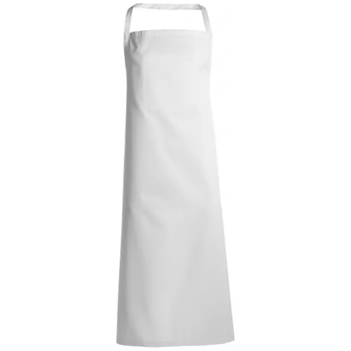 Kentaur bib apron with pocket, White, White, large image number 0