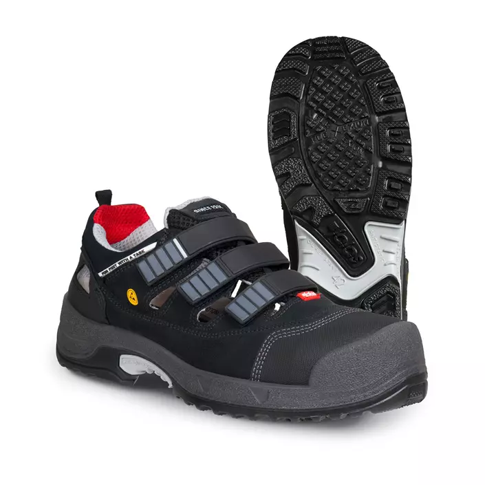 Jalas 3008 Zenit safety sandals S1P, Black, large image number 0
