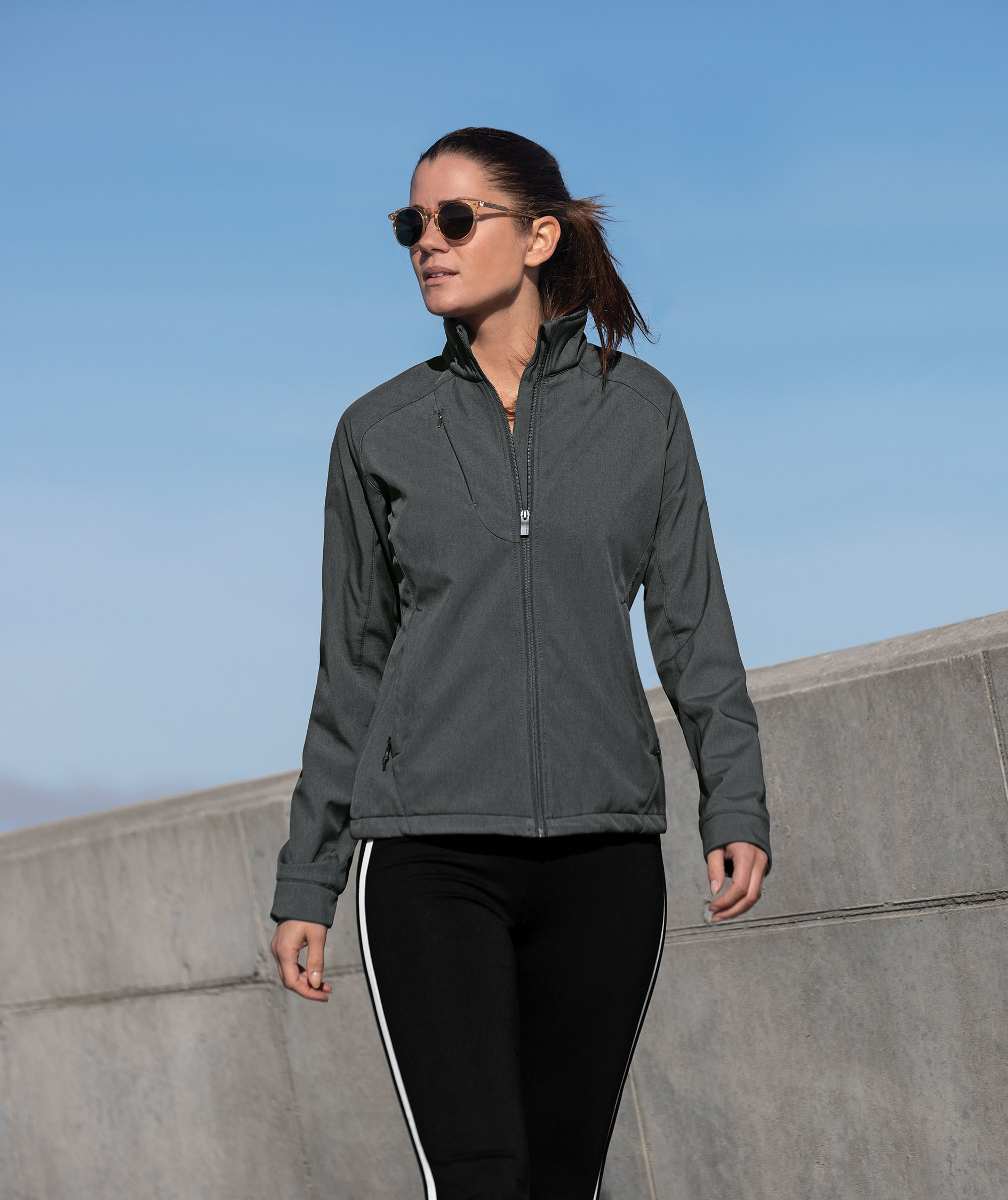 Nimbus Play Livingston dame softshelljakke, Gr&aring; melange, large image number 1