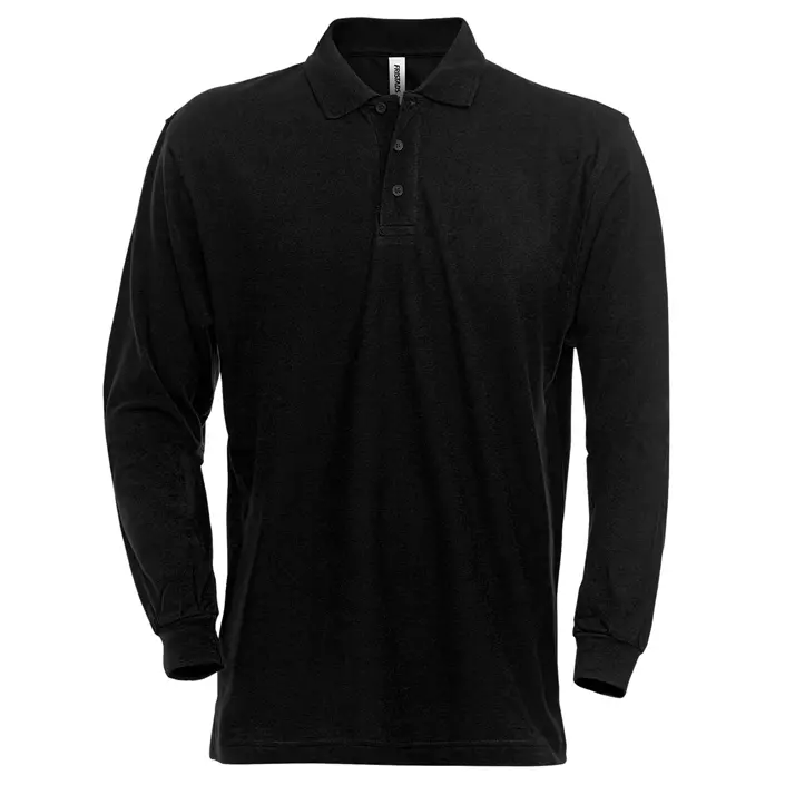 Fristads Acode long-sleeved polo T-shirt, Black, large image number 0