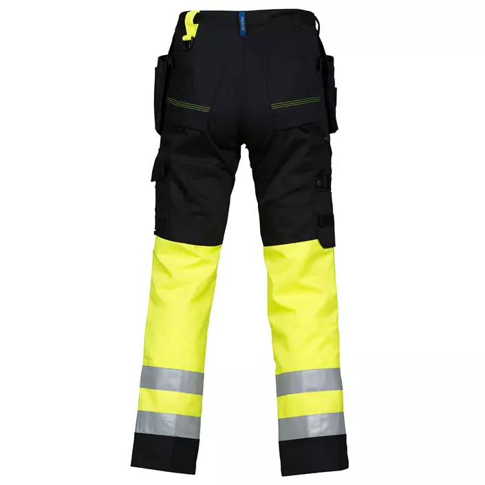 ProJob work trousers 6502, Black/Hi-Vis Yellow, large image number 2