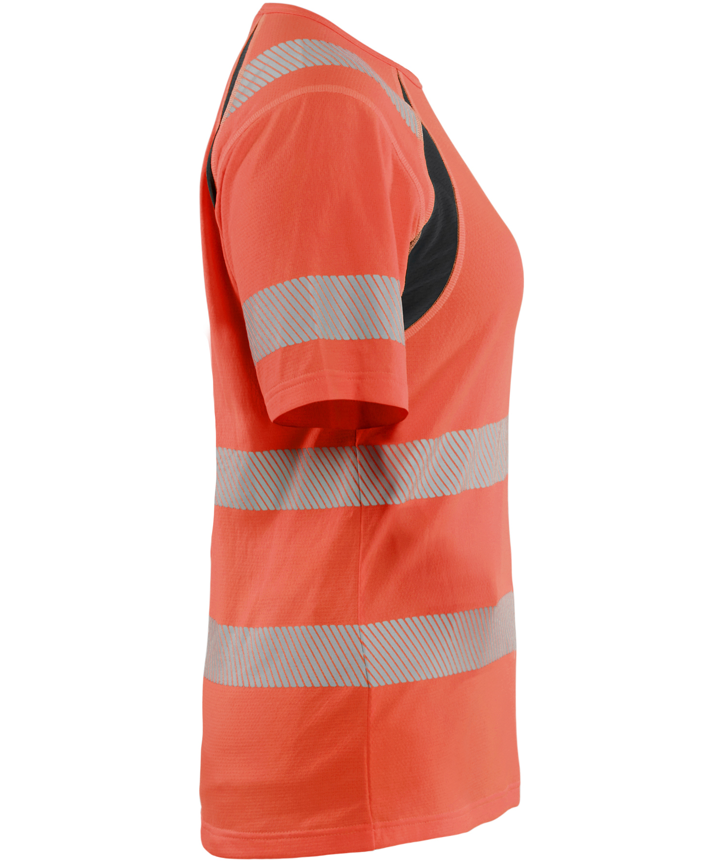 Bl&aring;kl&auml;der T-shirt dam, Varsel r&ouml;d/svart, large image number 3