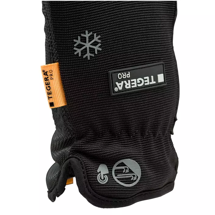 Tegera Pro 9137 vinter arbetshandskar, Svart/grå/orange, large image number 1
