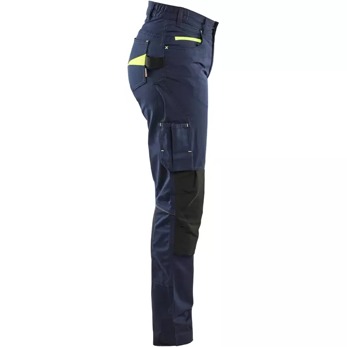 Blåkläder Unite dame arbeidsbukse, Mørk Marine/Hi-Vis Gul, large image number 3