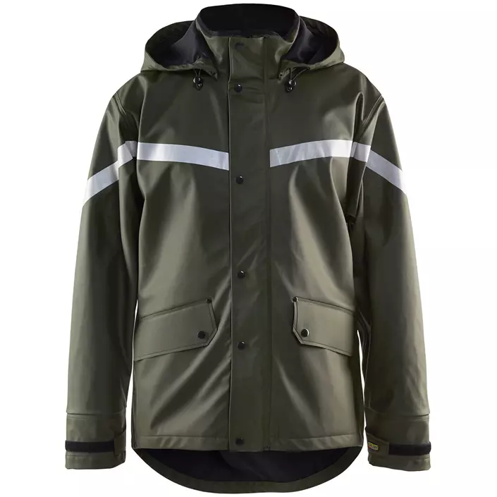 Blåkläder rain jacket, Army Green, large image number 0