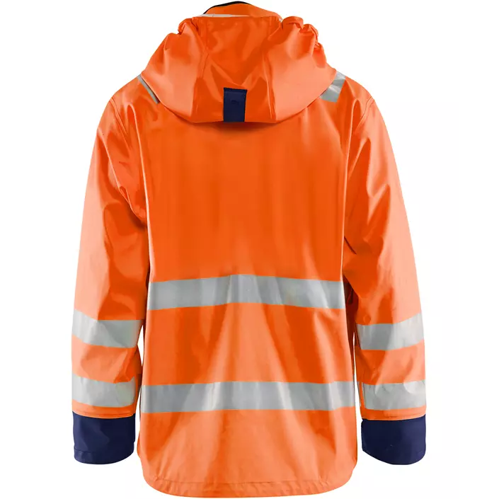 Blåkläder rain jacket, Orange/Marine, large image number 1